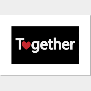 Together artistic text design Posters and Art